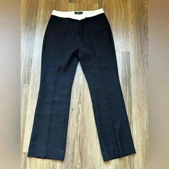 Giambattista Valli Womens Wool Silk Mid Rise Straight Leg Pants Trouser Black 30 - Picture 1 of 11